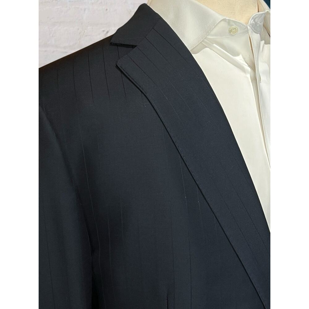 Ermenegildo Zegna Su Misura ROM 50L 44x31 Dark Blue Stripe Suspenders Soltex - Picture 6 of 16